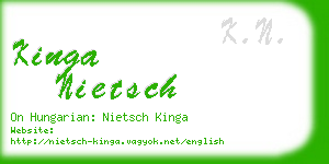 kinga nietsch business card